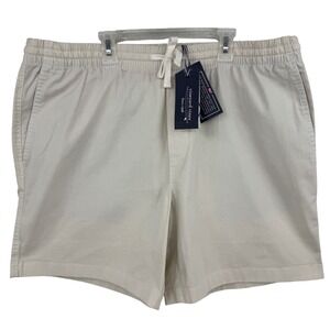 Vineyard Vines Mens XL Stone Beige 7 In Pull-On Linen Cotton Shorts 1H001324-274